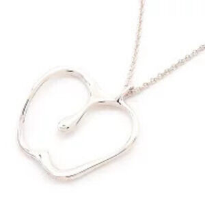 Tiffany Co Elsa Peretti Apple Long Necklace Sterling Silver